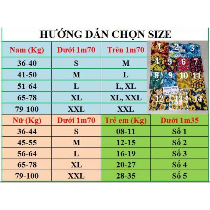 Đồ bộ gia đình. vải lụa siêu mát. đủ size 8-100kg