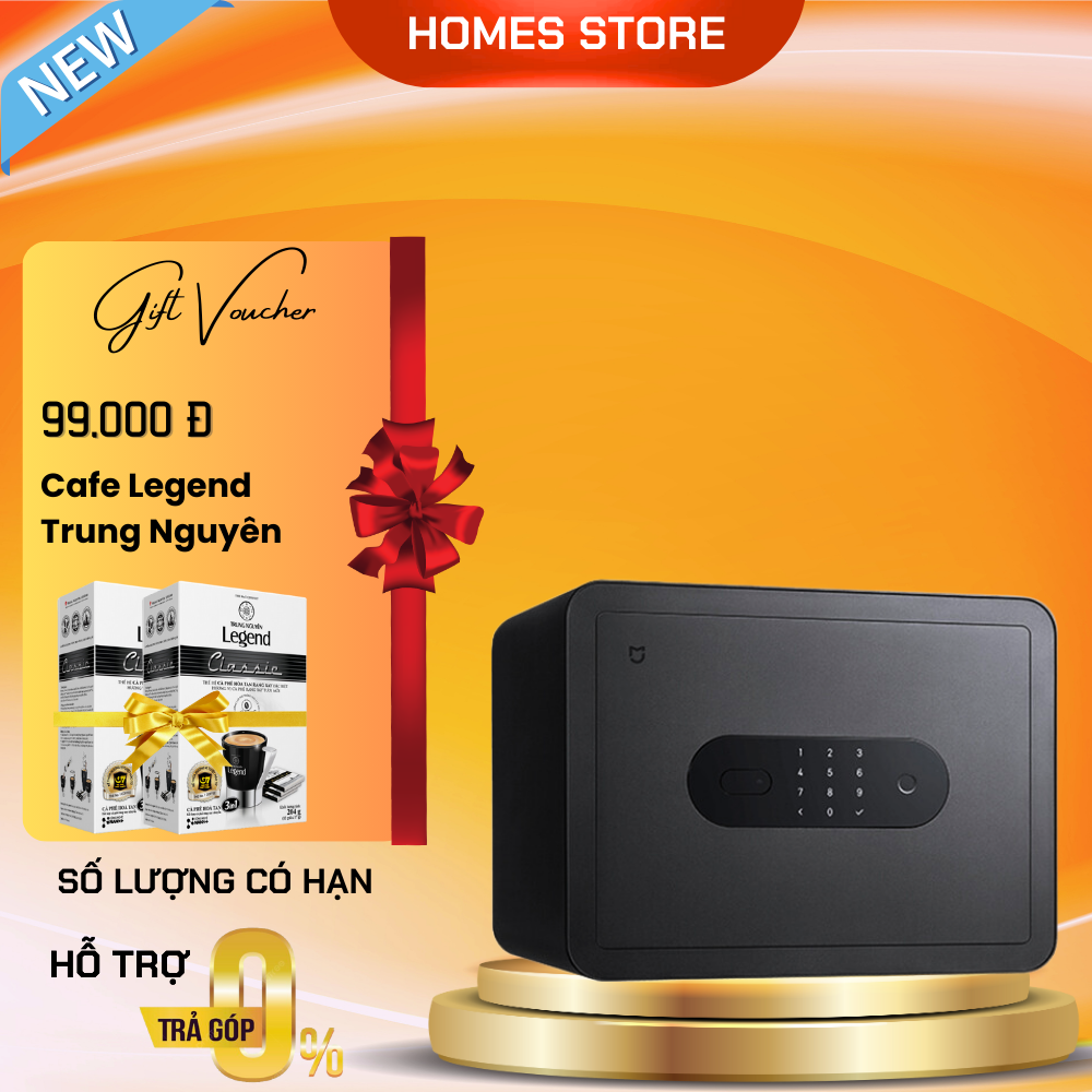 Két Sắt Thông Minh Xiaomi Mijia Sử Dụng Vân Tay Gồm 6 Chế Độ Mở Khóa Áp Dụng Công Nghệ Cao Báo Động, Kết Nối App Thông Minh - Hàng Nhập Khẩu - Xiaomi Mijia