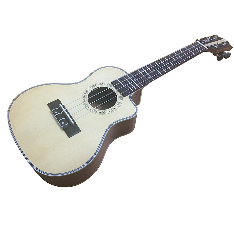 Đàn Ukulele Concert size 23 - Mẫu Guitar Bass Shape Màu sáng 1