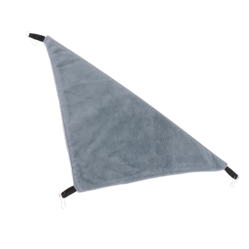Triangular Hamster Bird Ferret Rabbit Squirrel Hammock Hanging Bed Gray