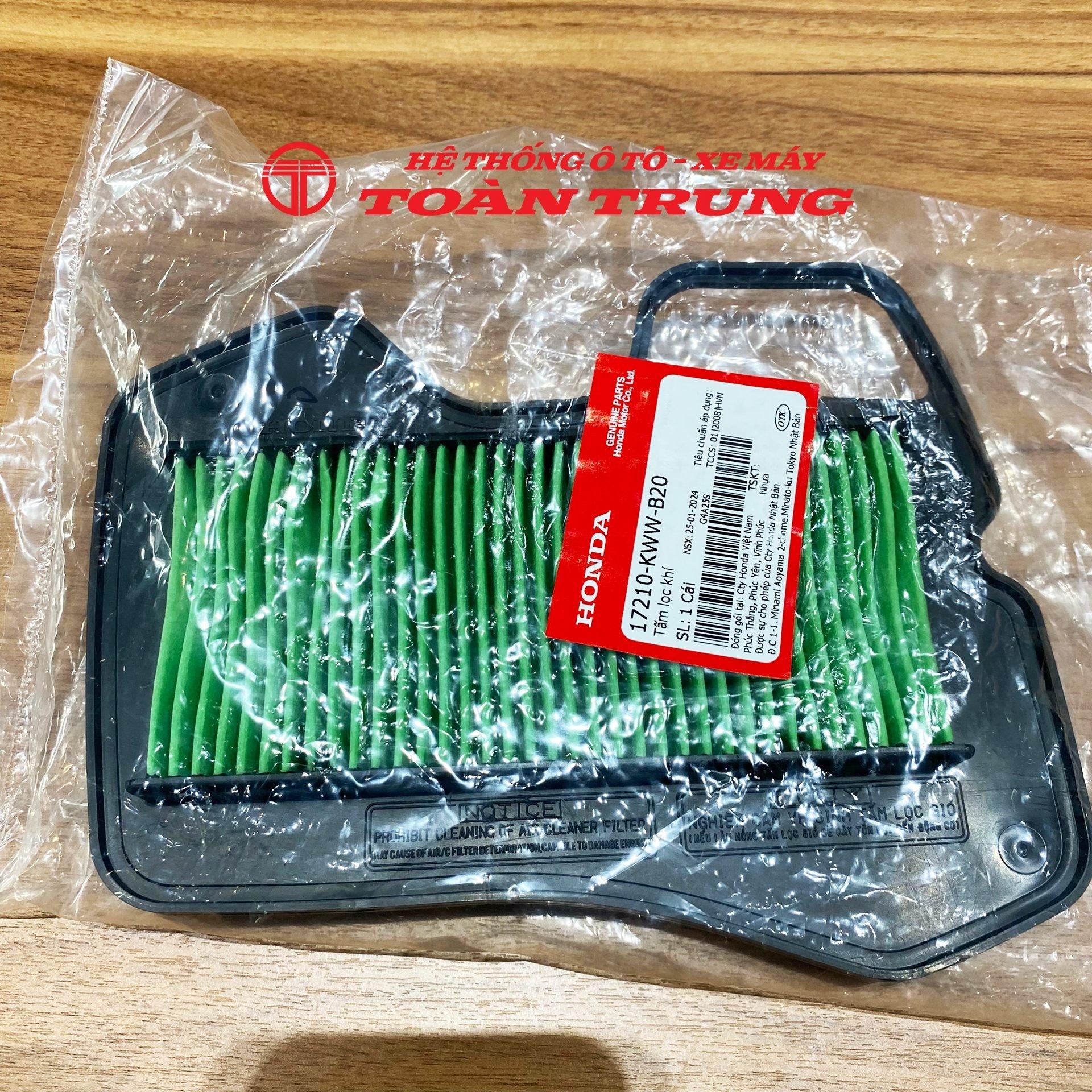 Tấm lọc gió Wave Alpha 110, Wave RSX, Wave S/RS, Blade, Super Dream 110 chính hãƞg Honda &quot;17210KWWB20&quot;