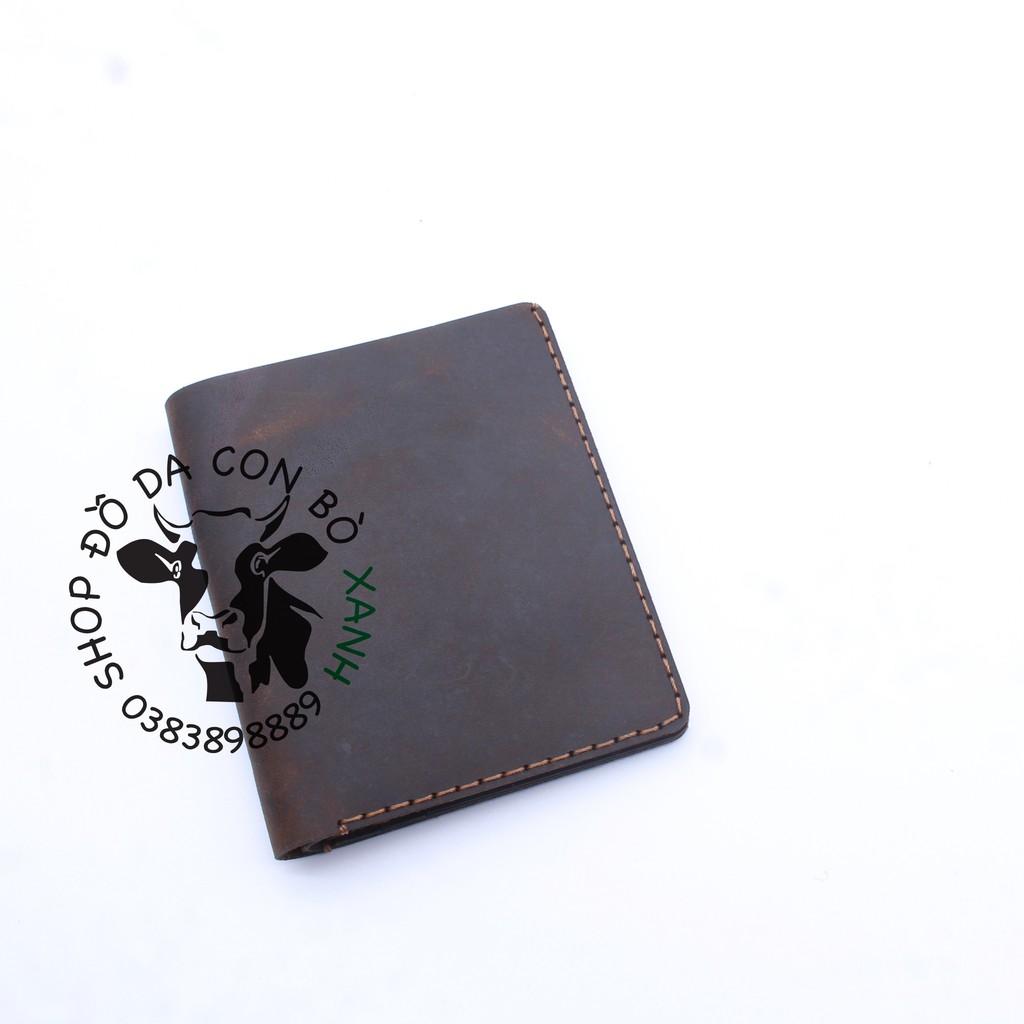 Ví nam handmade da thật, da sáp MS004