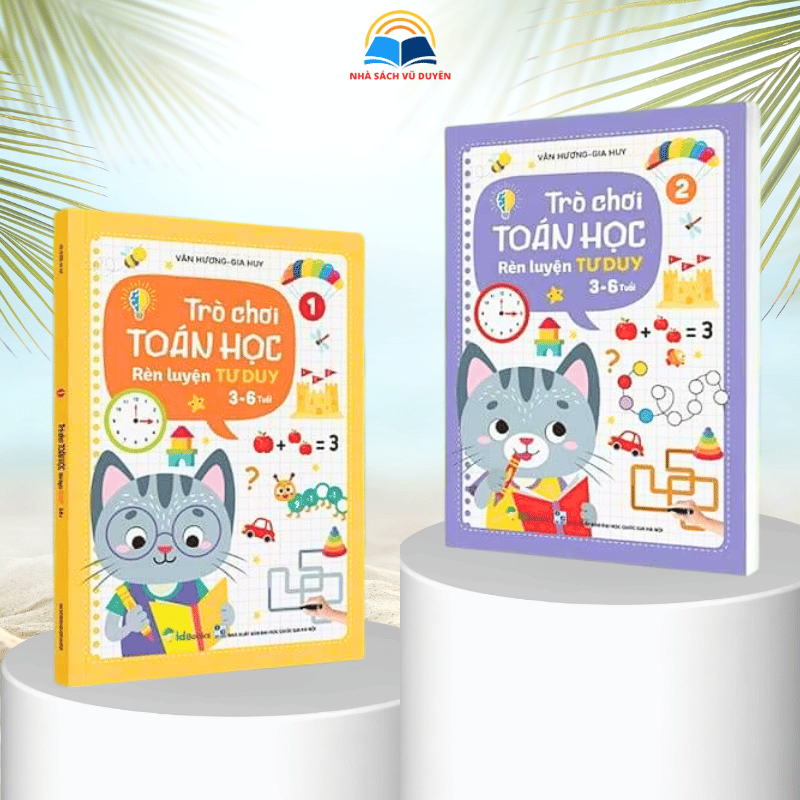 Sách - Trò Chơi Toán Học Rèn Luyện Tư Duy 3 - 6 Tuổi (2 Quyển)