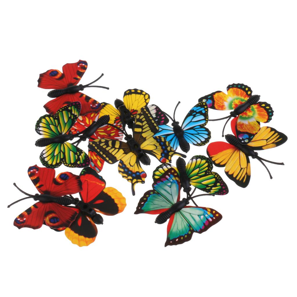 Lots of 12 Simulation Butterfly Figures Animal Model Kids Toy Gift