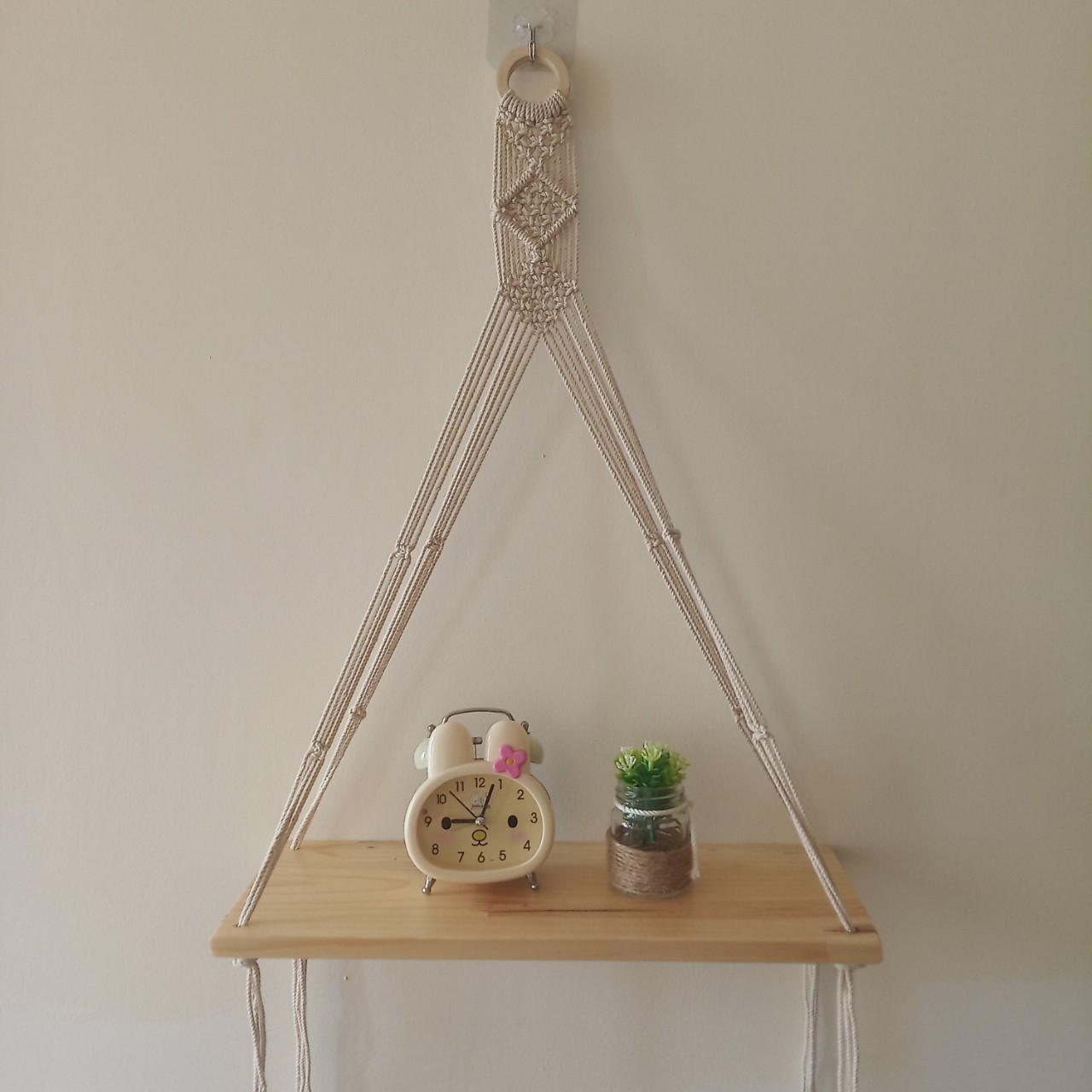 Kệ trang trí kệ treo dây macrame handmade 40x15x70cm