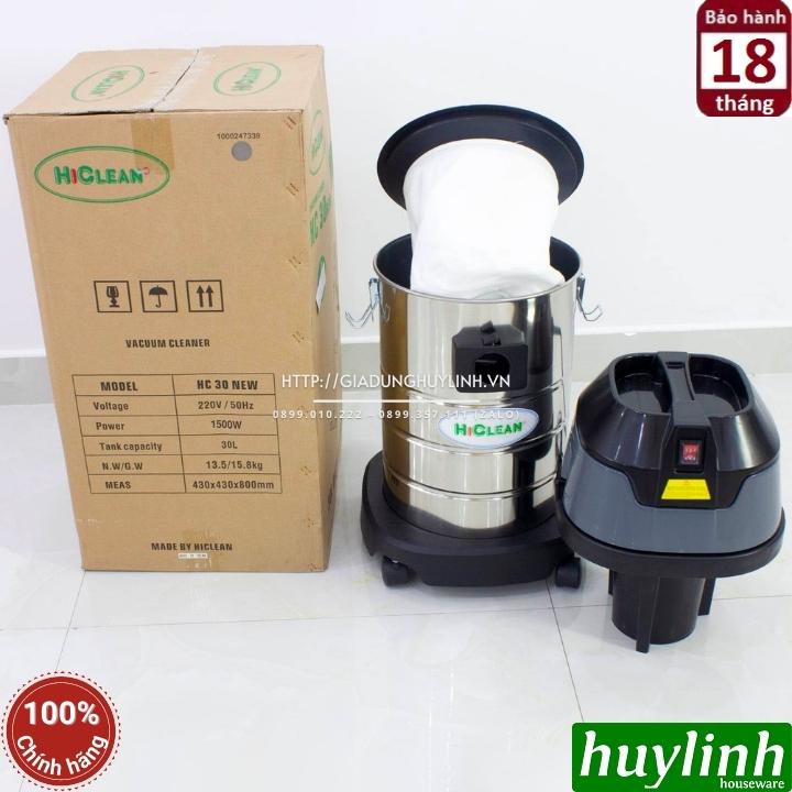 Máy hút bụi khô và ướt HiClean HC30 NEW (30L) - Hàng chính hãng