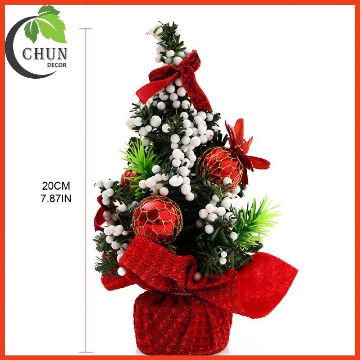 Cây thông noel để bàn cao 20cm trang trí bàn làm việc, giá sách, kệ tủ, làm quà tặng