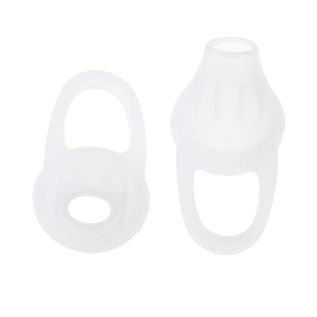 2X  Universal Silicone   Caps for Wireless Earphone White