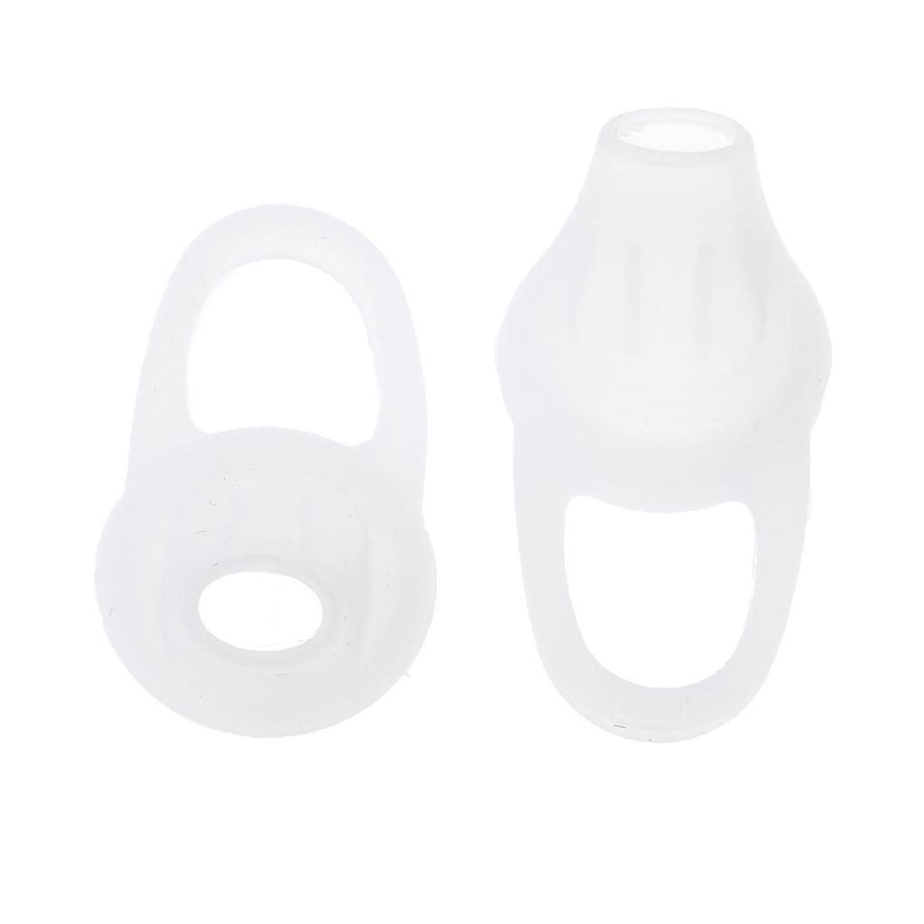 2X 1Pair Universal Silicone Earbuds Eartips Caps for Wireless Earphone White