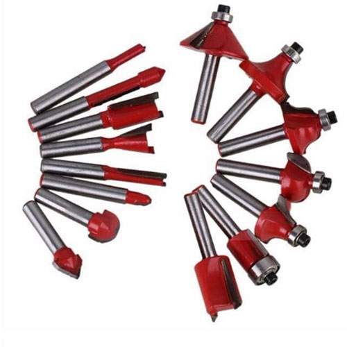 Bộ Mũi Phay Gỗ, Soi Gỗ 15 Chi Tiết 6.35mm-1/4inch