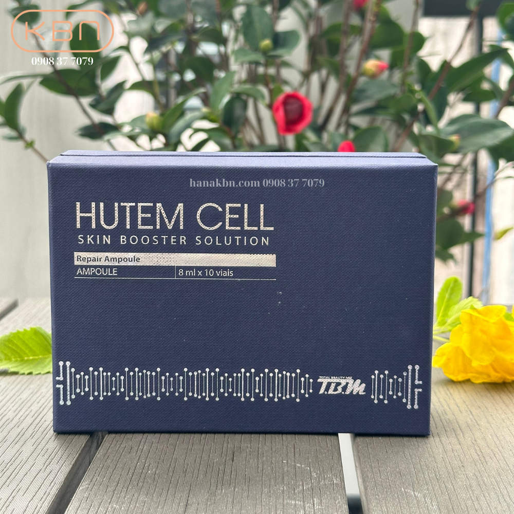 Tế Bào Gốc Tái Tạo Da Mặt Hutem Cell Hàn Quốc - Căng Bóng, Trắng Mịn, Mờ Nhăn, Mờ Nám Sạm (10 Lọ/ Hộp) (Hàng Chính Hãng)