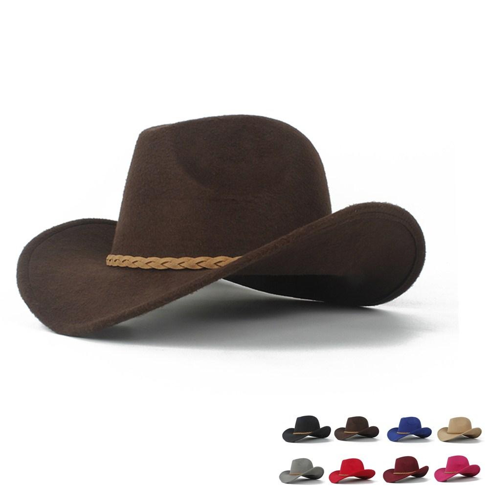 Thời trang Trẻ Em Trẻ Em Len Rỗng Mũ Cao Bồi Miền Tây Rộng Vành Fedora Outblack Nón Phớt Vành Rộng Hombre Jazz Cap
