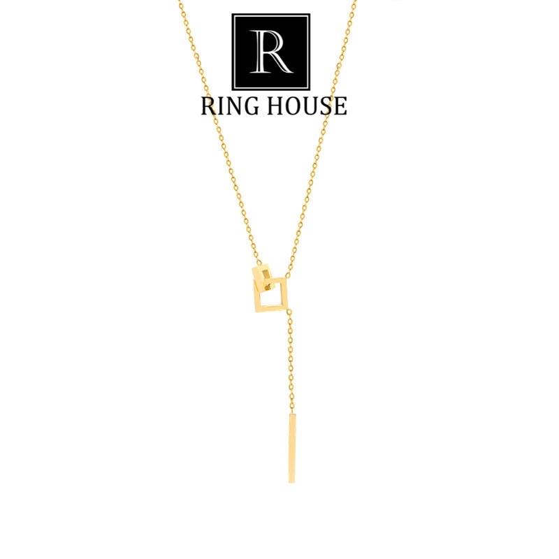 Dây Chuyền Choker Nữ Khối Vuông Lồng