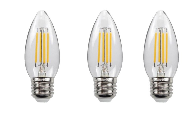 Bộ 3 bóng đèn Led Edison C35 4W hình quả nhót đui E27