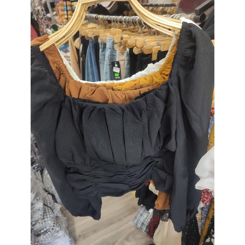 Áo rúm eo bo tay mặc được 2 kiểu