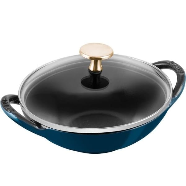 Chảo gang Staub Wok Lamer 16cm 0.65L hàng chính hãng