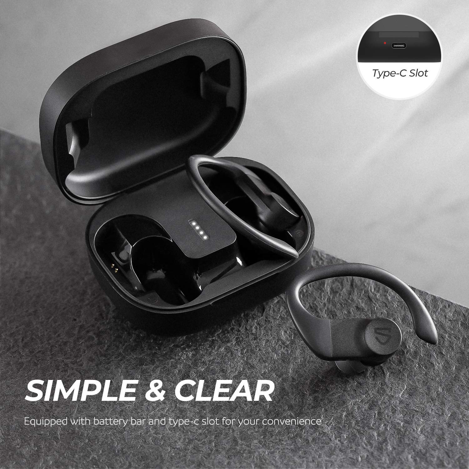 Tai Nghe True Wireless Earbuds SOUNDPEATS TRUEWINGS Bluetooth V5.0 - Hàng chính hãng