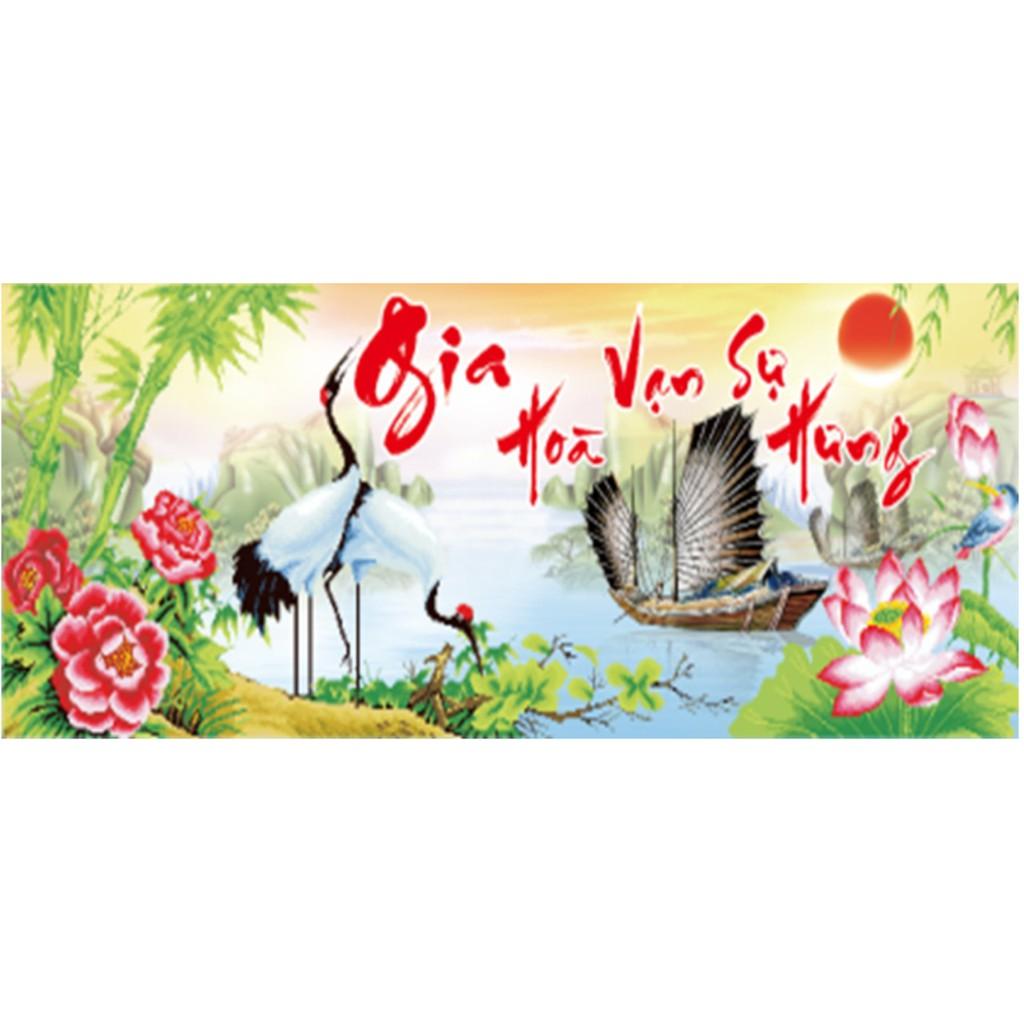 Tranh thêu chữ thập gia hòa vạn sự Hưng -X8053