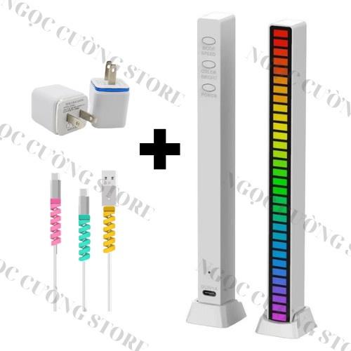 Thanh đèn led rgb nháy theo nhạc,16 TRIỆU MÀU ĐIỀU KHIỂN BẰNG APP TẶNG SẠC, đèn trang trí,decor phòng cảm biến âm thanh