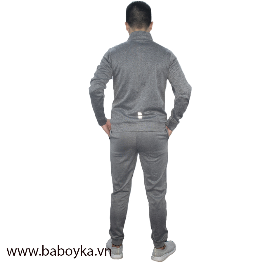 Áo Khoác Nỉ Nam Baboyka Chính Hãng. - 2XL( 75kg - 82kg và &lt;1.82 mét) - Ghi Tối