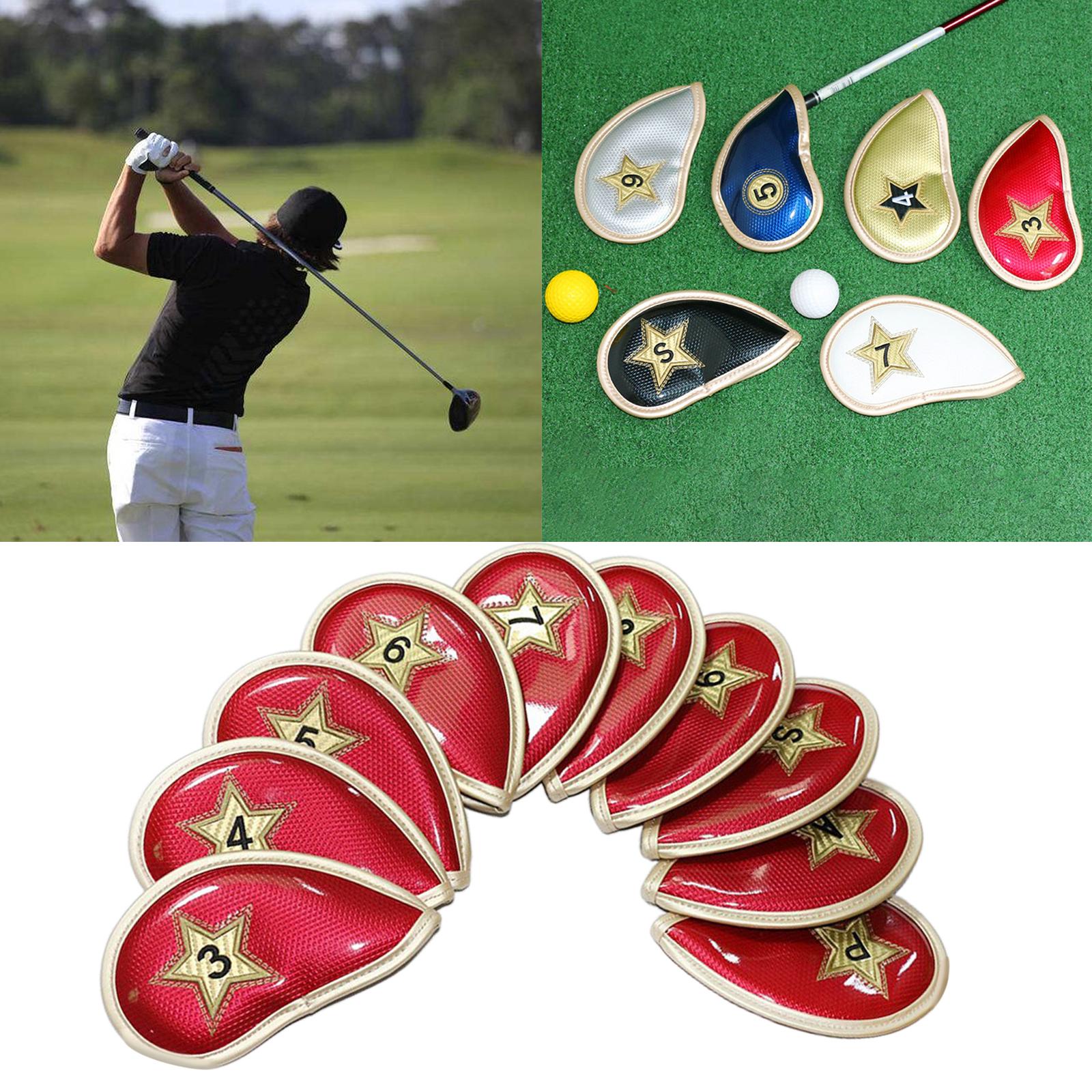 10x Golf Club Iron Head Cover Protection Headcover