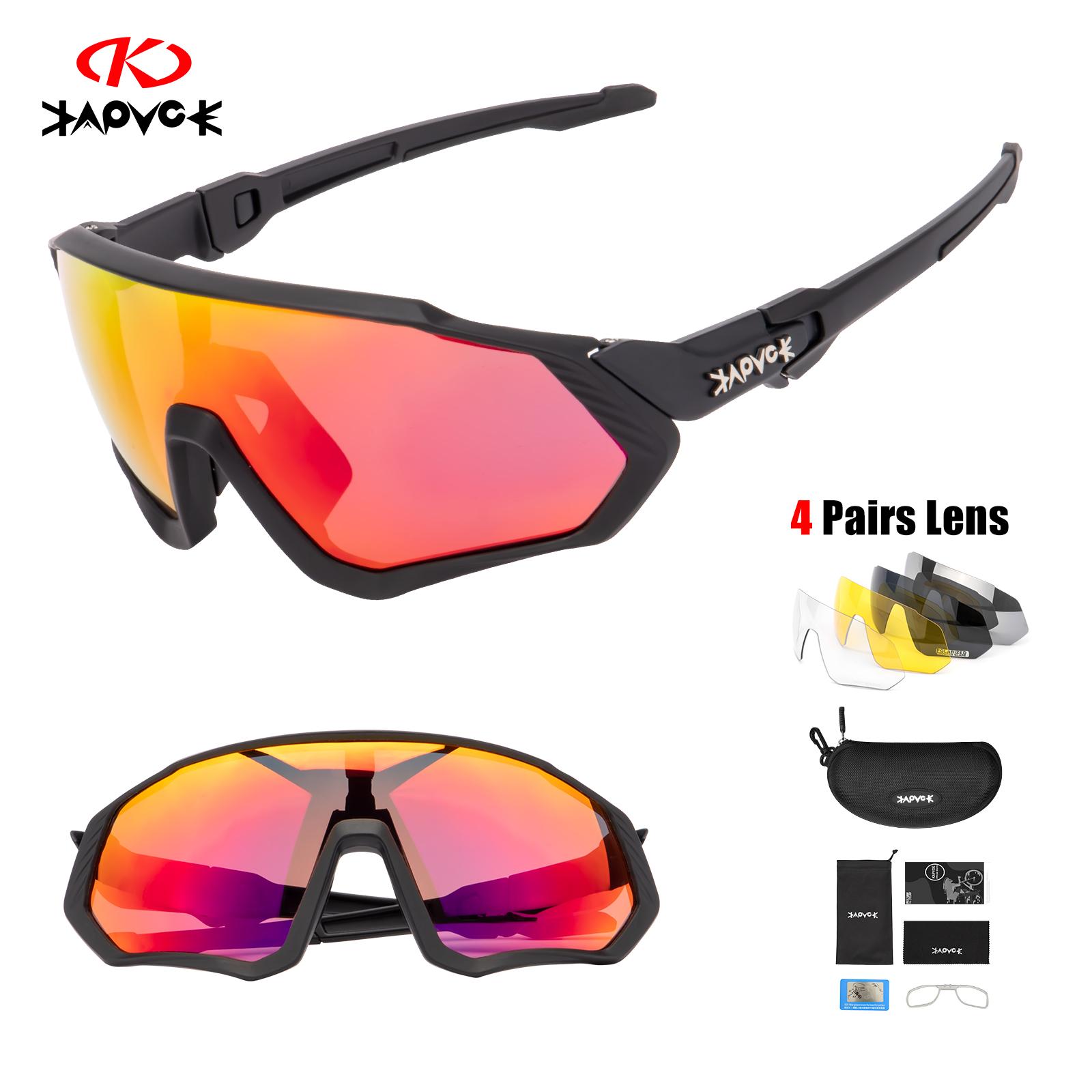 Phân cực thể thao xe đạp xe đạp kính râm Gafas Ciclismo MTB kính đạp kính kính râm tốc độ cho nam giới 5lens Color: 08 Lenses Color: 5lens