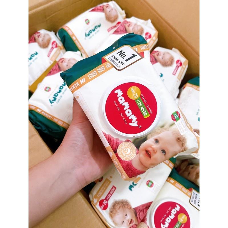 24 gói khăn giấy ướt Mamamy 100 tờ