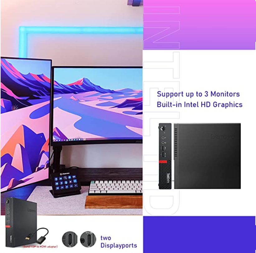 Lenovo ThinkCentre M710q Tiny (Core i7-6700, 8GB DDR4, 256GB SSD, WiFi,Windows 10 Pro 64)– Nhỏ gọn đầy sức mạnh - HÀNG CHÍNH HÃNG