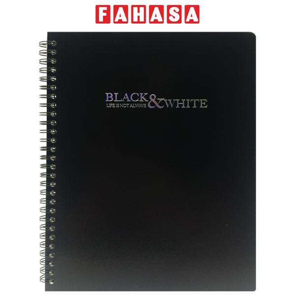 Sổ Lò Xo Black & White B5 Kẻ Ngang 80 Trang - Oxford D356B5