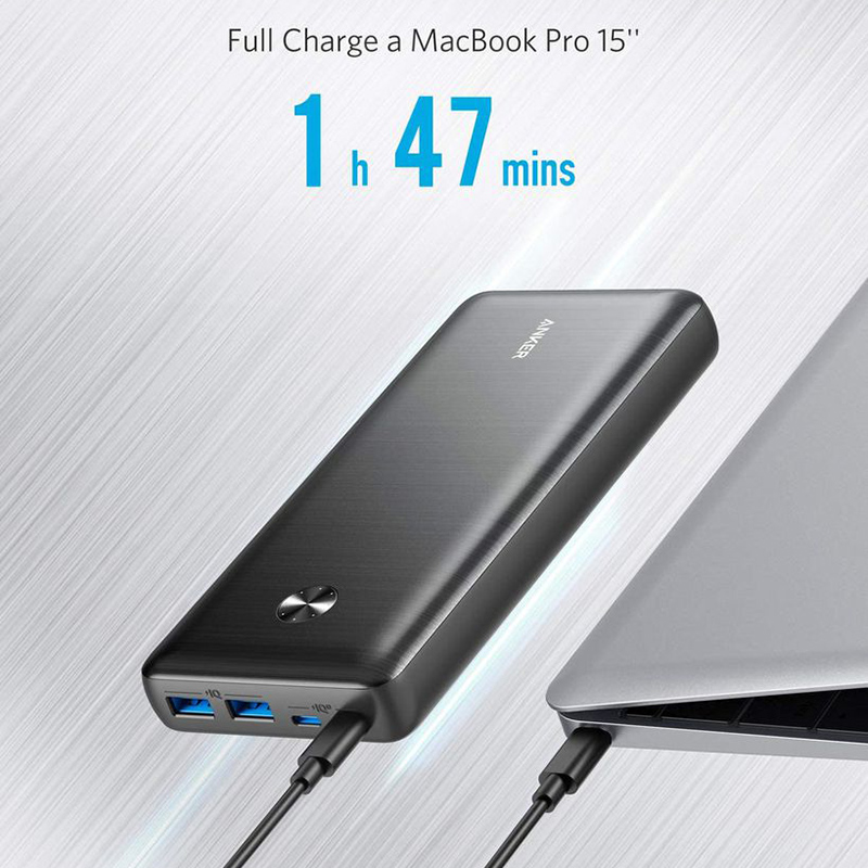 Pin Dự Phòng Anker PowerCore III Elite 25.600mAh Hỗ Trợ Sạc Nhanh Power Delivery PD 87W Tích Hợp USB Type-C In/Out (có hỗ trợ sạc macbook) - A1291 - Hàng chính hãng