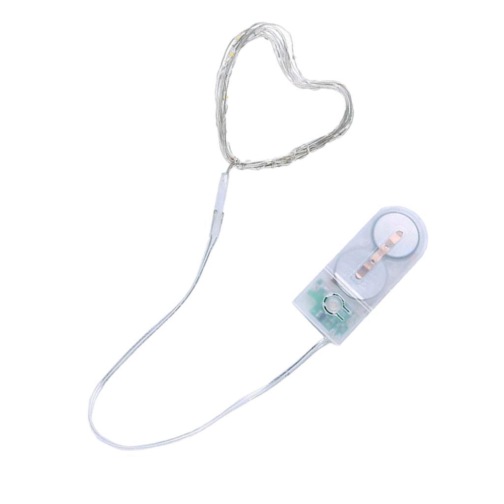 2X Multi-function Button Battery Copper Wire Lamp Festival Wedding Warm White