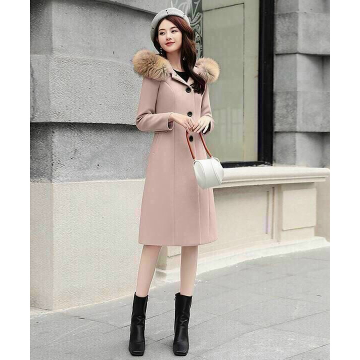 Áo khoác dạ phom dài cổ long cao cấp GD44877