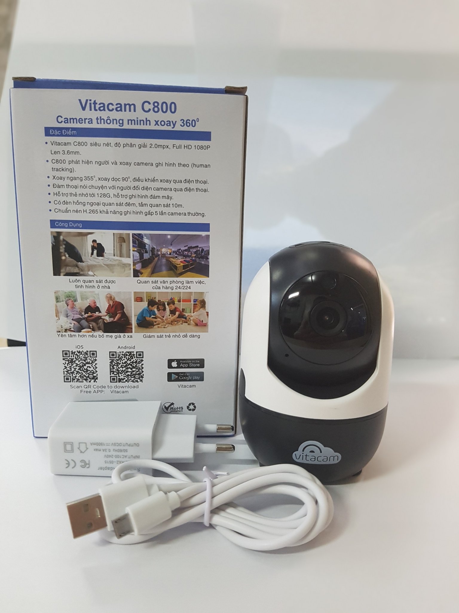 Camera Vitacam C800 2MP + thẻ 32GB Bản Chuẩn - Chính hãng