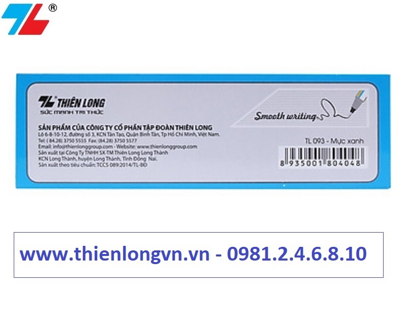 Hộp 20 cây bút bi Thiên Long - TL093 mực xanh