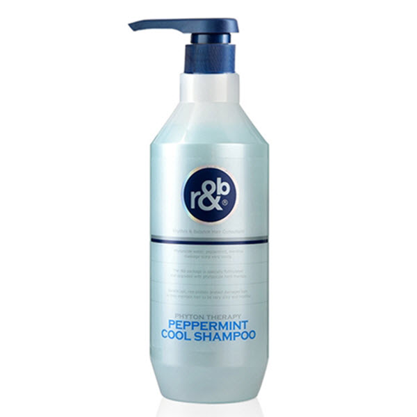 Dầu gội bạc hà sạch gàu, phục hồi da đầu và tóc khô thiếu dưỡng chất R&B Peppermint Cool Shampoo, Hàn Quốc 450ml