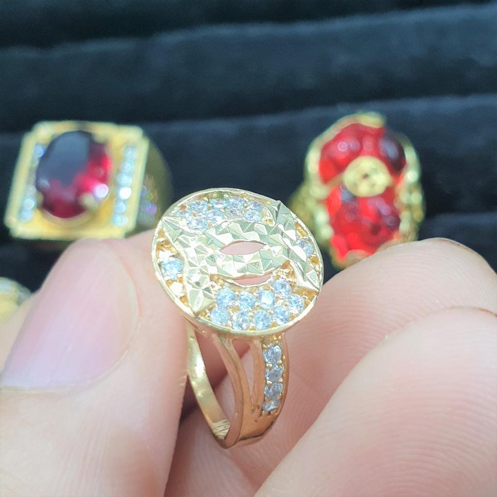 Nhẫn Chữ X Đính Xoàn Cao Cấp- Nhẫn nữ dùng lâu dài tắm rửa thoải mái không phai