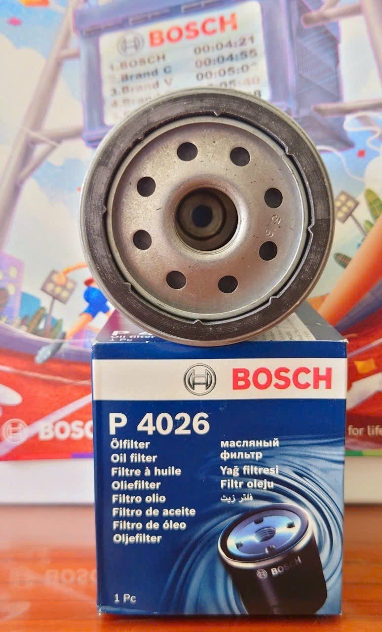 Lọc Dầu Động Cơ BOSCH P4026 Dành Cho Xe MG MG5 1.5 Máy Xăng ZS 1.5 Máy Xăng | Hibu