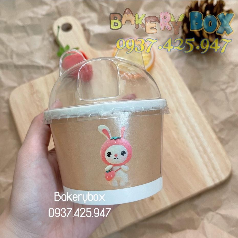 50 Ly Kem Giấy Nhiều Màu Ngẫu Nhiên Kèm Nắp Gấu 200ml