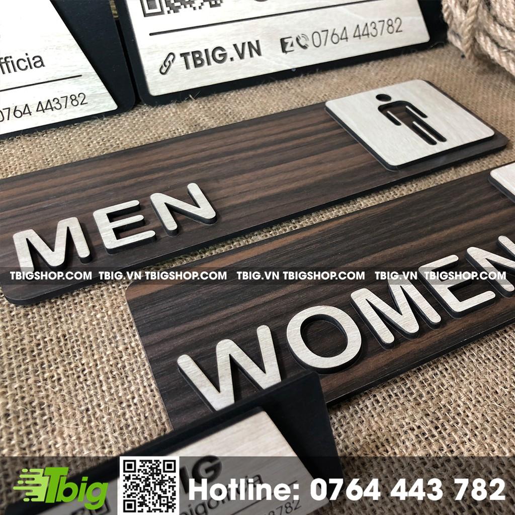 Bảng Toilet hình chữ nhật  cắt laser