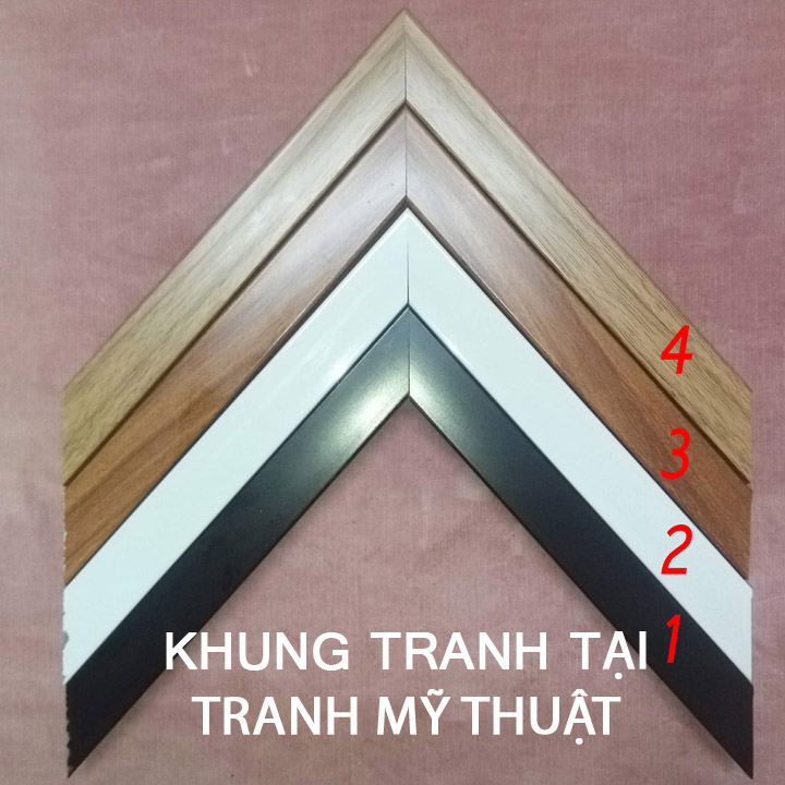 Tranh canvas kèm khung trang trí phòng khách, bộ 5 tranh treo tường AT801