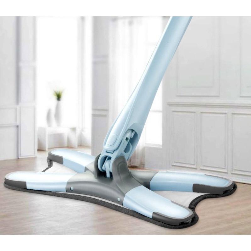 Cây lau nhà chữ X thông minh đầu xoay 360 độ tiện ích có bông lau
