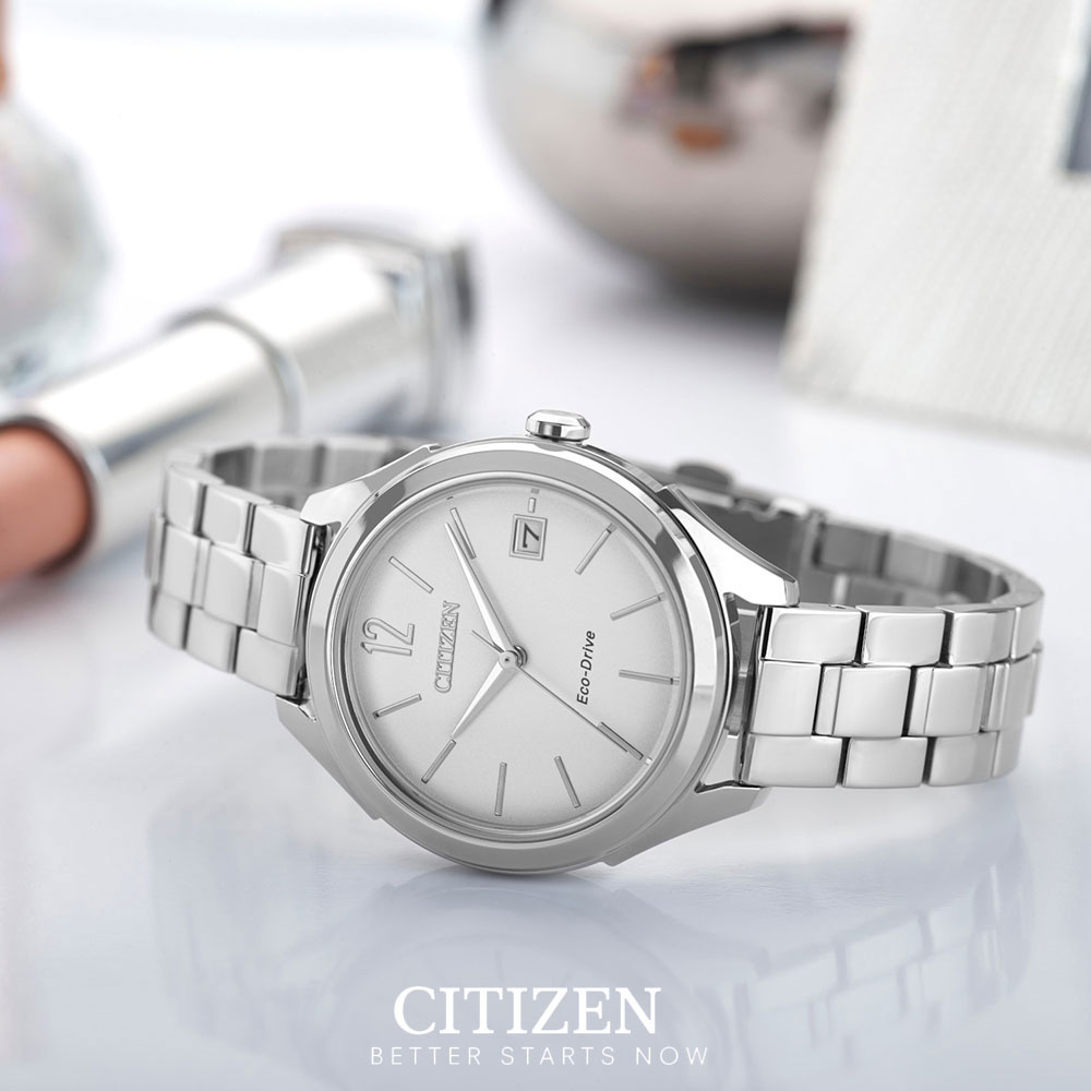 Đồng Hồ Nữ Citizen Dây Thép Không Gỉ FE6141-86A - Mặt Trắng