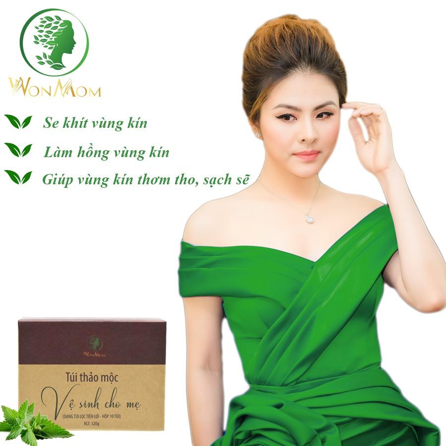 Combo 1 gel gừng giảm eo + 1 hộp thảo mộc vệ sinh cho mẹ Wonmom