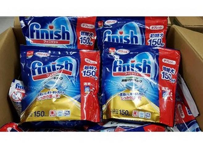 Túi 150 Viên Nước Rửa Chén Bát Finish Diệt Khuẩn 99,99% Nội Địa Nhật Bản (Tặng Khăn Lau)