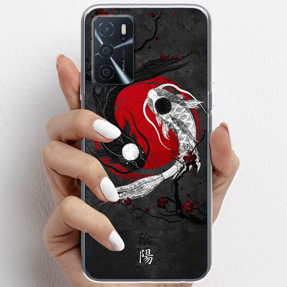 Ốp lưng cho Oppo A16, Oppo A16k nhựa TPU mẫu Cá âm dương