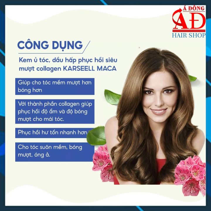 Dầu hấp ủ tóc siêu mượt Karseell Maca Essence Repair Collagen 500ml