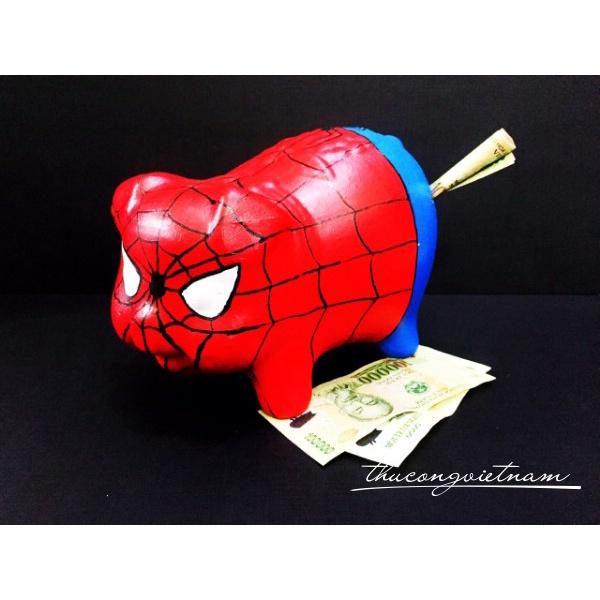 Heo đất Spiderman - Size lớn (27.5x17x18.5)