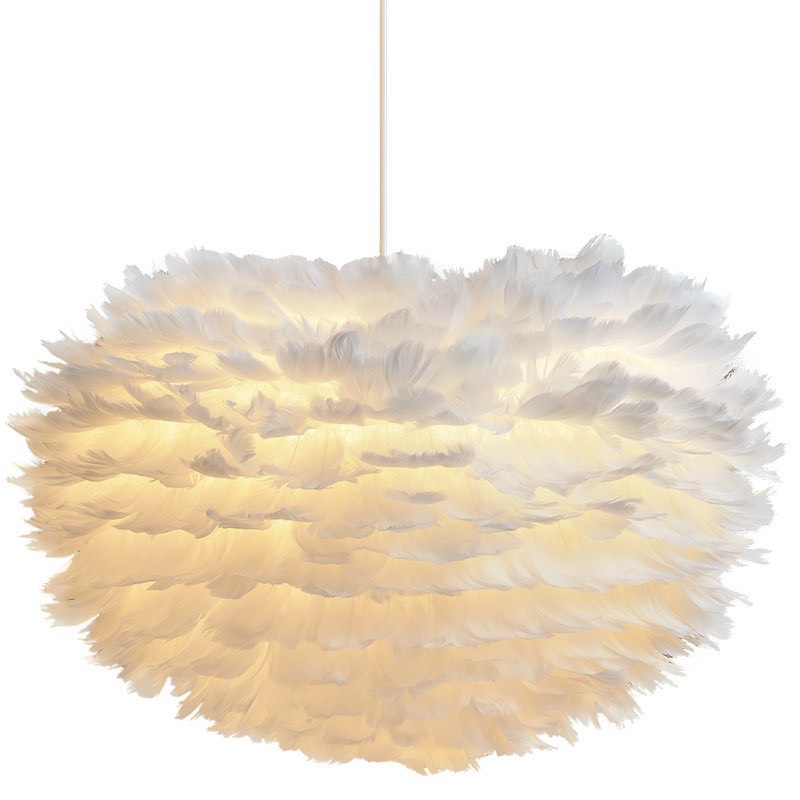 Đèn Thả Lông Vũ Cao Cấp Trang Trí Phòng Ngủ JOYMART MTH3887C Đèn Thả Trần Decor Quý Phái Phong Cách Cá Tính, Sang Chảnh