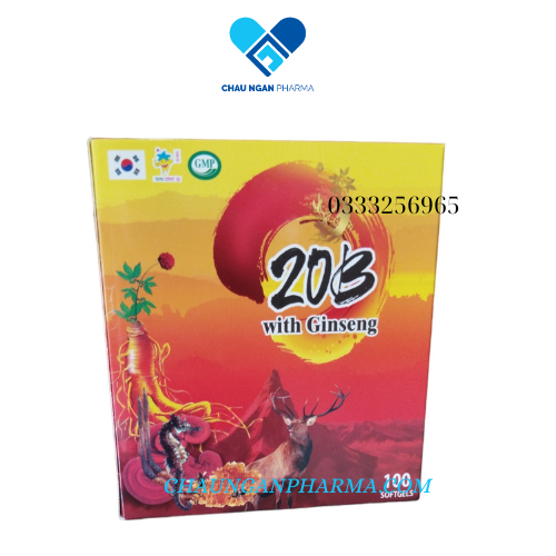 20B With Ginseng Bồi bổ sức khỏe, kích thích tiêu hóa, tăng cường miễn dịch cơ thể hộp 100v