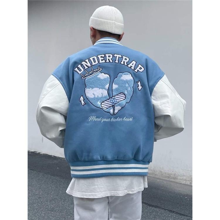 ÁO VARSITY JACKER BOMBER UNDERTRAP ÁO BOMBER NỈ PE LÓT BÔNG SIÊU ẤM\